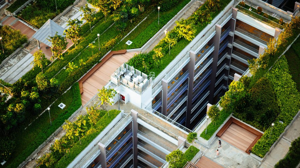 Sustainable rooftop garden at Al Ghani Garden Phase 7
